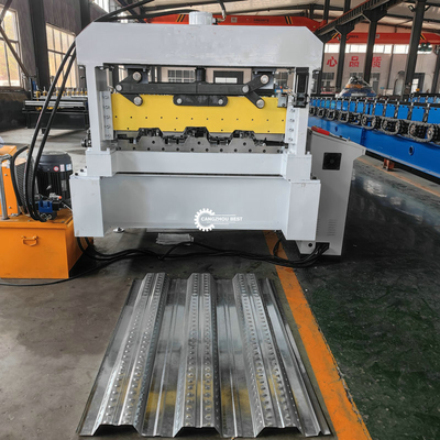 YX1000 0,3-1,2 mm Floor Deck Steel Profile Roll Forming Machine 380VAC voor de Turkse markt