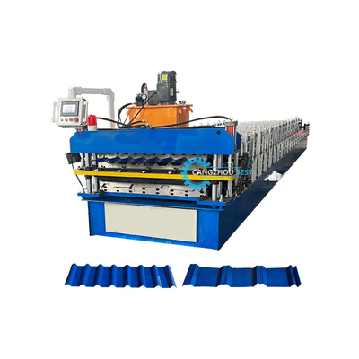 PLC-besturing Automatisch snijden Hydraulische dakplaat rollende machine