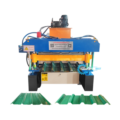 Hoge ribbedakplaat dubbele laag rolvormende machine automatisch