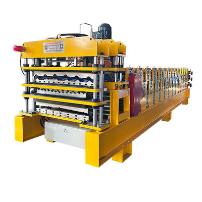 PPGI & GI Steel Drie laag dakplaten rolvormende machine productielijn