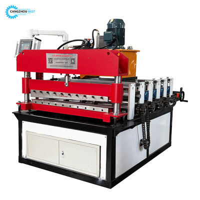PPGI en GI Steel Coil Sheet PLC-besturing op lengte gesneden vormmachine