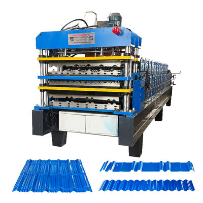 3-in-1 dubbeldeks en enkellaags geïntegreerde rolvormmachine