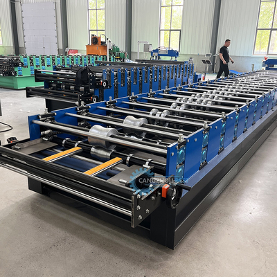 Plc Control Automatisch Snijden Ppgi Staal Hoog Rib Dakplaat Koud Rollen Vormmachine Voor Zimbabwe