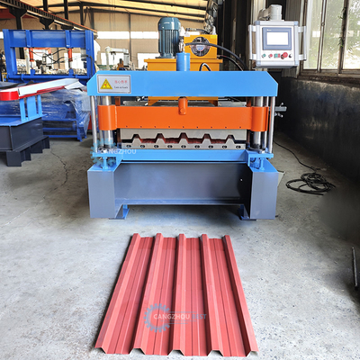 Automatisch snijden van stalen dakbedekking dakplaat rib panel rollen vormmachine