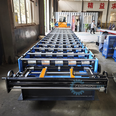 Automatisch snijden van stalen dakbedekking dakplaat rib panel rollen vormmachine