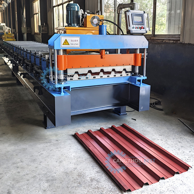 Automatisch snijden van stalen dakbedekking dakplaat rib panel rollen vormmachine