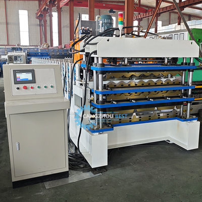 PLC-besturing Hydraulisch snijmachine Tr4 Tr5 golfmatig drielaags dakplaat voor Peru