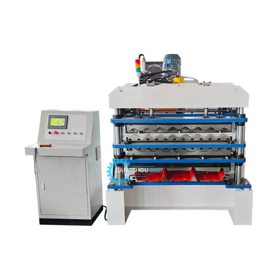 PLC-besturing Hydraulisch snijmachine Tr4 Tr5 golfmatig drielaags dakplaat voor Peru