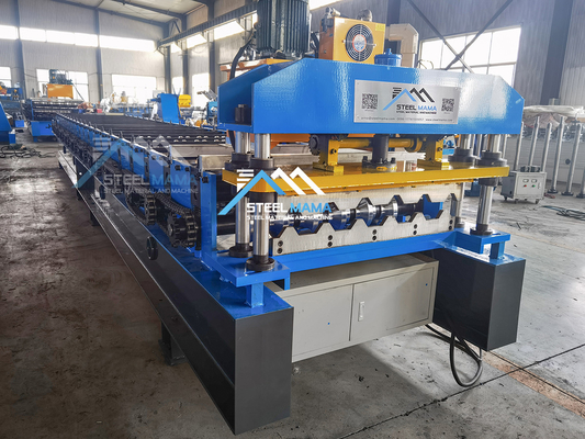 Compacte dakplaat rollen vormmachine met 8-15m/min vormingssnelheid en hydraulisch snijden