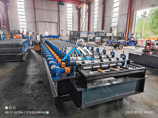 45# Staalrol hydraulisch snijden dakplaat rolvormende machine met 5,5 kW