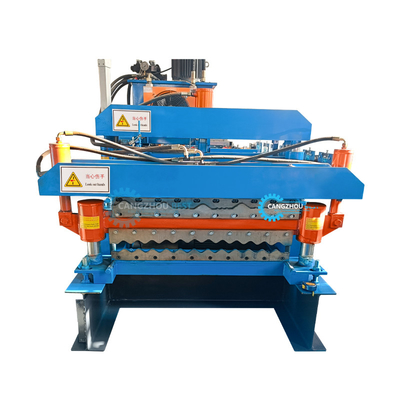 Het Dakbroodje die van het kleuren Trapezoïdaal IBR Staal Machine Hydraulisch Scherp Apparaat vormen