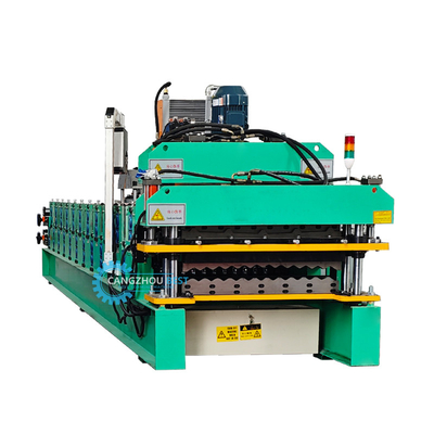 Kleurstaalprofiel Hydraulische dubbele laag plaat metalen dakbedekkingsmachine PLC-besturing