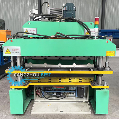 Kleurstaalprofiel Hydraulische dubbele laag plaat metalen dakbedekkingsmachine PLC-besturing