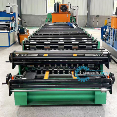 Kleurstaalprofiel Hydraulische dubbele laag plaat metalen dakbedekkingsmachine PLC-besturing