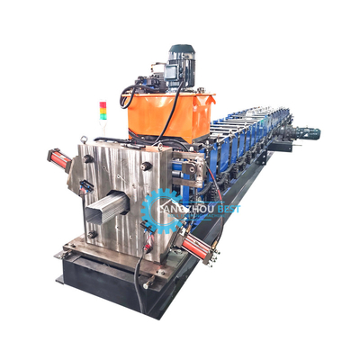 Kleurstaal vierkantbuisvormmachine voor het snijden van rolvorming met elleboogmachine