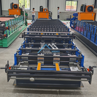 Hydraulische kracht 5.5kw Kleur dakbedekking Dubbele laag IBR gegolfde tegel rollen vormmachine