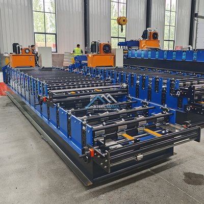 Hydraulische kracht 5.5kw Kleur dakbedekking Dubbele laag IBR gegolfde tegel rollen vormmachine
