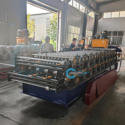 1000 mm spoelbreedte IBR-plaat golfmatig staalprofiel dubbele laag rollenvormende machine