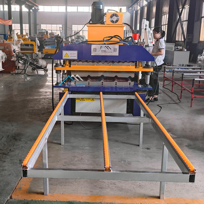 Dubbele laag staaldakrolvormende machine met 5,5 kW vermogen en 15-16 stations