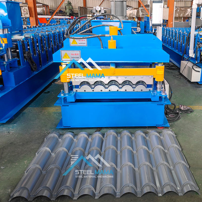 8.5kw Staal glazen daktegel rollen vormmachine en dakplaat maken machine