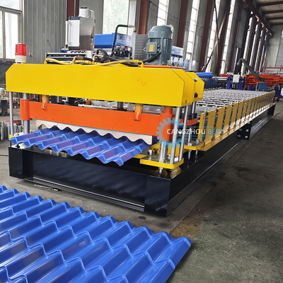 Metalen daktegel geglazuurde plaat rollen vormen machine 8.5kw
