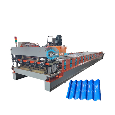 Professionele gebouw daktegel rollen vormmachine voor de productie van stalen dakwandplaat