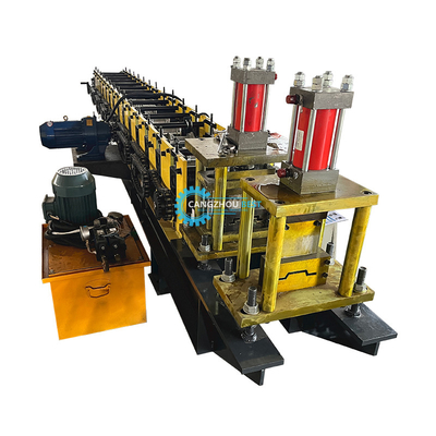 PLC-besturing Hydraulische schimmel snijmachine T-profiel V-vorm hek staal maken rollen vormen machine