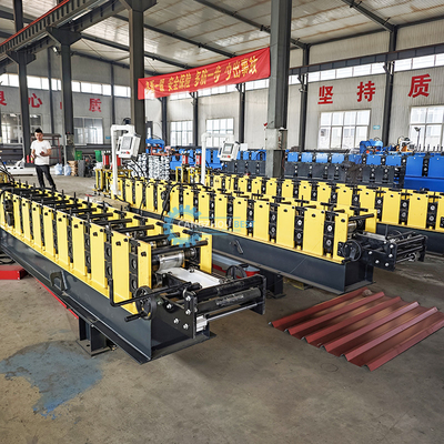 PLC-besturing Hydraulische schimmel snijmachine T-profiel V-vorm hek staal maken rollen vormen machine