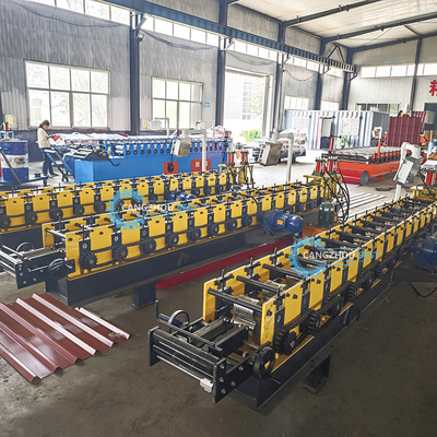 PLC-besturing Hydraulische schimmel snijmachine T-profiel V-vorm hek staal maken rollen vormen machine