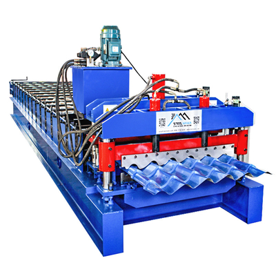 3.5T Metal Roof Tile Roll Forming Machine met 9-11 rijen Roller Cr12 Snijblad