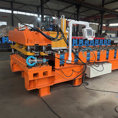 Hydraulisch snijden 5.5kw Power Color Steel Profile Russia Tile Roll Forming Machine