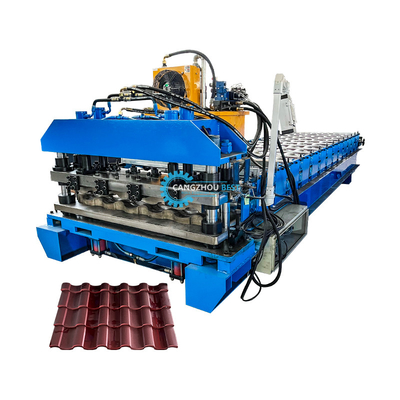 Langdurige tegels dakgebouw 22 stappen rollers daktegel rollen vormmachine met Cr12 blad