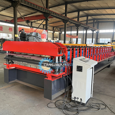 Automatisch PLC-gecontroleerd staalprofiel dubbellaag dakplaat rollen vormen machine