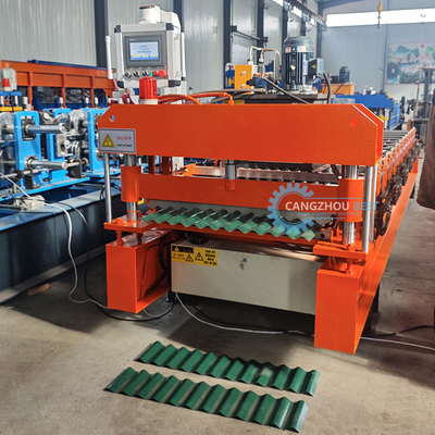 Kleurstaal gegolfd profiel enkellagig rollenvormende machine