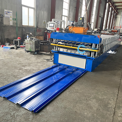 PLC-besturing Automatisch snijden Hydraulische dakplaat rollende machine