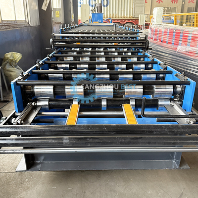 Stalen profiel gegalvaniseerd 686 762 Dubbellaag dakplaat koudrolvormende machine