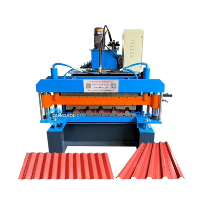 Stalen profiel gegalvaniseerd 686 762 Dubbellaag dakplaat koudrolvormende machine