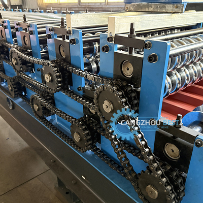 Stalen profiel gegalvaniseerd 686 762 Dubbellaag dakplaat koudrolvormende machine
