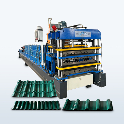 0.25-0.6mm Dikte Drie-laag rolvormende machine 5.5Kw hoofdmotor vermogen
