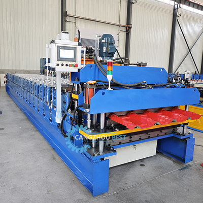 Gepersonaliseerde breedte dubbele laag rollvormende machine 8-12m/min Snelle snelheid