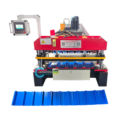 Automatisch snijden Hydraulisch type kleurstaal IBR dakplaat rollen vormen machine