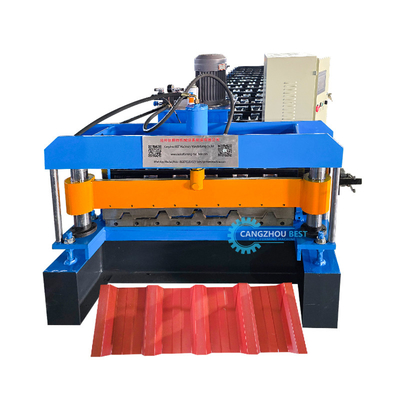 Kleurstaal Hoogripsstaalprofiel IBR Trapezoïdale dakplaat rollvormende machine