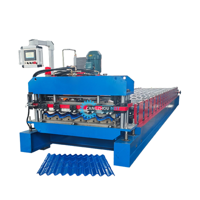 Gelaste daktegel rollen vormmachine 3 kW PLC-besturing 8-12m/min