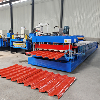 Automatische daktegel rollen vormmachine met PLC-besturing 3 kW