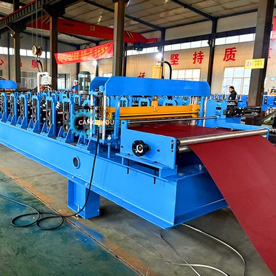 Dakenplaat rollen vormmachine 0,3-0,8 mm PLC-besturing 8-15m/min