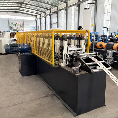 Hydraulic Punching C Channel Purlin Roll Forming Machine with Flying Cutter 
