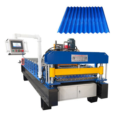 PLC-gecontroleerde hydraulische snijrolvormende machine voor golvende dakplaten met een snelheid van 8-12 m/min