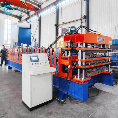 Ruimtebesparende drielaagse kleurstaaltegelrolvormmachine