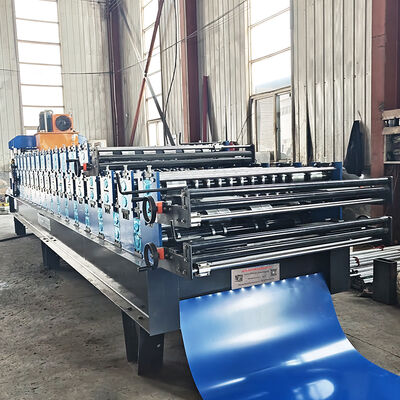 3-in-1 dubbeldeks en enkellaags geïntegreerde rolvormmachine