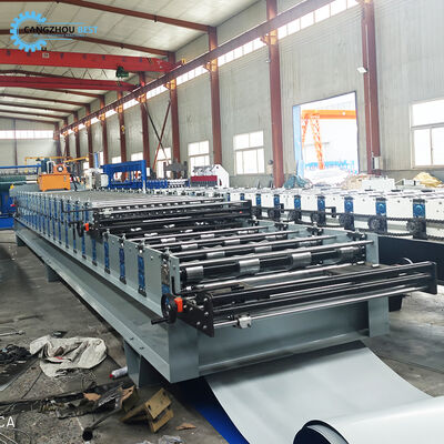 Peru Populaire Kleur Staal Dubbele Laag Tr4&988 Profiel Productie Rolvormmachine